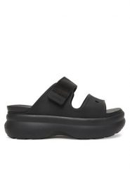 Crocs Klapki Soho Two Strap Sandal 212861 Czarny. Czarne klapki damskie Crocs, bez wzorów, z tworzywa sztucznego, bez obcasa, bez zapięcia. Za 249.99 zł.