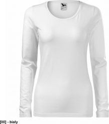 MALFINI Slim 139 - ADLER - Koszulka damska, 180 g/m2, - biały XS. Białe bluzki damskie MALFINI, m, bez wzorów, bez kołnierzyka, bez ramiączek. Za 35.67 zł.