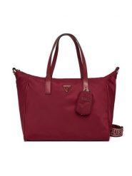 Guess Torebka Follie Travel TWNN96 76017 Czerwony. Czerwone shopperki damskie Guess, z aplikacjami, z materiału, bez dodatków. Za 639.99 zł.