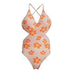 Jednoczęściowy strój kąpielowy dla Kobiety MINI HULA WRAP HL Brązowy. Brązowe stroje kąpielowe damskie Roxy, l, bez wzorów, z elastanu. Za 359.99 zł.