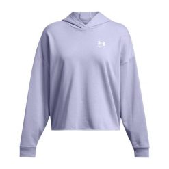 Damska bluza oversize z kapturem Under Armour Rival Terry. Białe bluzy damskie Under Armour, l, bez wzorów, bez ramiączek, z kapturem. Za 267.40 zł.