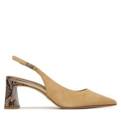 Czółenka Tamaris. Brązowe czółenka damskie Tamaris, bez wzorów, bez obcasa, bez zapięcia. Za 369.99 zł.