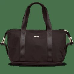 Duża torba damska ROSELLA z funkcją poszerzania BLACK. Czarne torby na laptopa damskie Wings, bez wzorów, z materiału, duże. Za 169.90 zł.