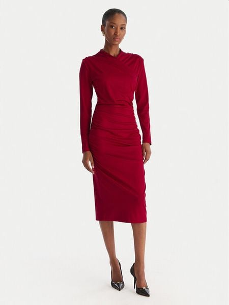 ACCESS FASHION Sukienka koktajlowa 54-3040-225 Czerwony Slim Fit. Czerwone sukienki damskie ACCESS FASHION, s, bez wzorów, z syntetyku, wizytowe, bez kołnierzyka, bez ramiączek. Za 439.99 zł.