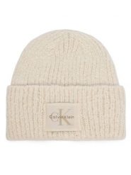 Calvin Klein Czapka LV04F8104G Kremowy. Białe czapki damskie Calvin Klein, na zimę, bez wzorów, z poliesteru. Za 209.99 zł.