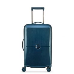 Walizka na kółkach kabinowa Delsey Turenne 2.0, mała 55 cm. Niebieskie walizki damskie DELSEY PARIS, bez wzorów, z materiału, małe. Za 1,636.00 zł.
