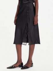 Calvin Klein Spódnica midi LV044C672G Czarny Regular Fit. Czarne spódnice damskie Calvin Klein, l, bez wzorów, z syntetyku, midi. Za 359.99 zł.