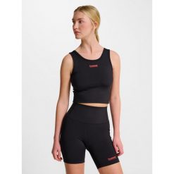 Biustonosz dla kobiet Hummel Intensity Top. Czarne topy damskie Hummel, bez wzorów, bez kołnierzyka, bez ramiączek. Za 196.50 zł.