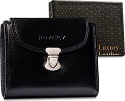 Rovicky Skórzany portfel damski z ozdobnym zapięciem NoSize. Portfele damskie ROVICKY. Za 157.53 zł.