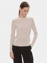 Calvin Klein Sweter K20K205777 Beżowy Regular Fit. Brązowe swetry nierozpinane damskie Calvin Klein, xxs, bez wzorów, z wełny, bez kołnierzyka, bez ramiączek. Za 399.00 zł.