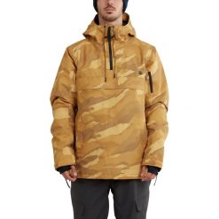 Kurtka narciarska męska Burnaby Anorak - brąz. Brązowe kurtki sportowe męskie FUNDANGO, na zimę, m, bez wzorów, bez kaptura, narciarskie. Za 669.90 zł.