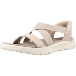 Sandały SKECHERS GO WALK FLEX SANDAL GLIMM Szary. Brązowe sandały damskie Skechers, bez wzorów, z tkaniny, bez obcasa, bez zapięcia. Za 233.99 zł.
