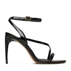 Sandały Eva Minge. Czarne sandały damskie Eva Minge, bez wzorów, bez obcasa, bez zapięcia. Za 429.99 zł.