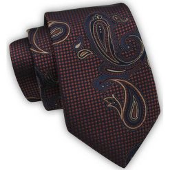 Krawat Alties (7 cm) - Miedziano Brązowy, Wzór Paisley. Brązowe krawaty i muchy Alties, bez wzorów, z tkaniny, eleganckie. Za 40.00 zł.