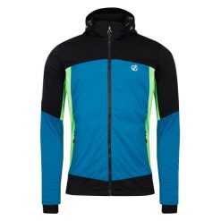 Kurtka turystyczna softshell Dare 2B Mountaineer. Czarne kurtki sportowe męskie Dare 2B, bez wzorów, z softshellu, bez kaptura. Za 169.99 zł.