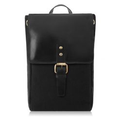 Plecak vintage PAOLO PERUZZI SI-04-BL czarny. Czarne plecaki damskie Paolo Peruzzi, bez wzorów, z materiału, vintage. Za 129.99 zł.