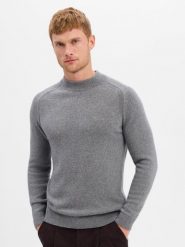 JOOP! sweter z domieszką wełny i kaszmiru Mężczyźni szary, M. Szare swetry męskie JOOP!, m, bez wzorów, z kaszmiru, bez kołnierzyka, bez ramiączek. Za 749.95 zł.