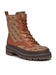 Guess Trapery FL7BDA FAL10 Brązowy. Brązowe trapery damskie Guess, ze skóry, bez zapięcia. Za 809.99 zł.