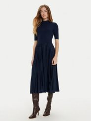 Tommy Hilfiger Sukienka codzienna WW0WW44429 Granatowy Slim Fit. Niebieskie sukienki damskie Tommy Hilfiger, na co dzień, xs, bez wzorów, z wiskozy, bez kołnierzyka, bez ramiączek, proste. Za 399.99 zł.