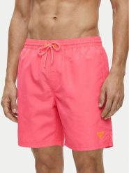 Guess Szorty kąpielowe F6GT24 WG282 Różowy Regular Fit. Czerwone kąpielówki męskie Guess, z aplikacjami, z syntetyku. Za 219.99 zł.