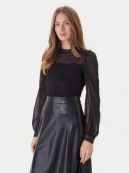 Morgan Body 251-TWIST Czarny Slim Fit. Czarne body Morgan, bez wzorów, z wiskozy. Za 139.99 zł.