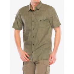 Koszula turystyczna męska Royal Robbins Hempline Spaced SS. Zielone koszule męskie ROYAL ROBBINS, m, bez wzorów, casualowe, bez kołnierzyka, bez ramiączek. Za 319.99 zł.