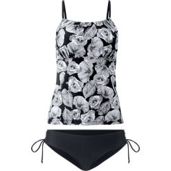 Tankini (2 części) bonprix biało-czarny. Białe stroje kąpielowe damskie bonprix, bez wzorów. Za 59.99 zł.
