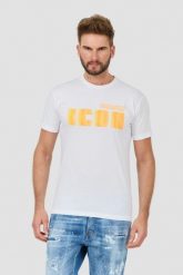 DSQUARED2 Biały t-shirt Icon Blur Cool Fit Tee. Białe t-shirty męskie Dsquared2, l, bez wzorów, bez kołnierzyka, bez ramiączek. W wyprzedaży za 699.99 zł.