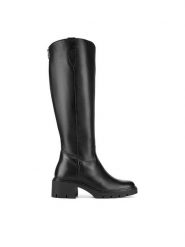 Lasocki Kozaki ARC-6207-03 Czarny. Czarne kozaki damskie Lasocki, bez wzorów, ze skóry, bez obcasa, na słupku, bez zapięcia. Za 399.99 zł.