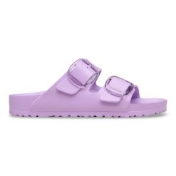 BIRKENSTOCK Arizona Big Buckle EVA Crocus Klapki damskie. Fioletowe klapki damskie Birkenstock, na lato, bez wzorów, bez obcasa, bez zapięcia. Za 269.99 zł.