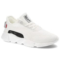 Białe Sneakersy Big Star Damskie Buty Sportowe. Białe obuwie sportowe damskie BIG STAR, na wiosnę, bez wzorów, z materiału, bez zapięcia. Za 189.00 zł.