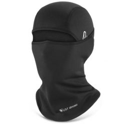 Czapka zimowa polarowa ciepła na głowę i twarz z otworem na okulary. Czarne czapki damskie WEST BIKING, na zimę, bez wzorów, z materiału, sportowe. Za 71.60 zł.