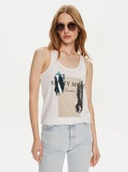 ONLY Top Henny 15327669 Biały Regular Fit. Białe topy damskie ONLY, xs, bez wzorów, z bawełny, bez kołnierzyka, bez ramiączek. Za 79.99 zł.