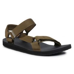 Sandały Teva. Zielone buty zimowe męskie Teva, bez wzorów, sportowe, bez zapięcia. Za 219.99 zł.