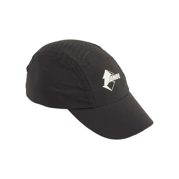Czapka Ande Running Capp. Dorośli. Czarne czapki damskie ANDE, bez wzorów, z materiału, sportowe. Za 134.99 zł.