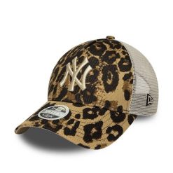 Czapka trucker damska New York Yankees New Era 9Forty Leopard. Brązowe czapki damskie New Era, bez wzorów, z bawełny, eleganckie. Za 187.50 zł.
