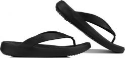 Crocs Japonki klapki damskie Crocs Getaway Flip czarne 209589 001 36-37. Czarne klapki damskie Crocs, bez wzorów, sportowe, bez obcasa, bez zapięcia. Za 156.23 zł.