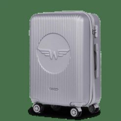 Walizka średnia Wings Swallow 3.0 SILVER 24". Szare walizki damskie Wings, bez wzorów, z kauczuku, średnie. Za 229.90 zł.