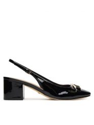 Guess Czółenka FLTCL2 PAF05 Czarny. Czarne czółenka damskie Guess, z aplikacjami, ze skóry, bez obcasa, bez zapięcia. Za 489.99 zł.