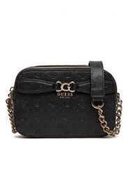 Guess Torebka Arlena Logo (PG) HWPG93 36140 Czarny. Czarne listonoszki damskie Guess, z aplikacjami, ze skóry, bez dodatków. Za 529.99 zł.