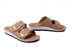 INBLU CP-61 026 piaskowy, klapki damskie. Brązowe klapki damskie Inblu, na lato, bez wzorów, bez obcasa, bez zapięcia. Za 86.99 zł.