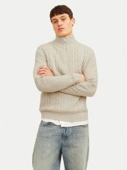 Jack & Jones Sweter Craig 12260826 Écru Regular Fit. Swetry męskie Jack & Jones, l, bez wzorów, z syntetyku, bez kołnierzyka, bez ramiączek. Za 199.99 zł.