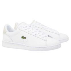 Tenisówki Lacoste Model Carnaby Set Kolor Biały. Białe trampki i tenisówki damskie Lacoste, bez wzorów, z materiału, bez zapięcia. Za 399.00 zł.