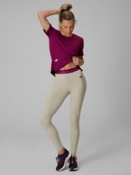 4F Legginsy treningowe szybkoschnące damskie - beżowe XS. Brązowe legginsy sportowe damskie 4F, s, bez wzorów, z podwyższonym stanem, długie, na fitness i siłownię. Za 169.99 zł.