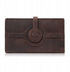 Paolo Peruzzi Portfel damski duży skórzany vintage brązowy T-134-HBR. Brązowe portfele damskie Paolo Peruzzi. Za 173.06 zł.