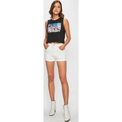Levi's - Top. Czarne topy damskie Levi's®, s, bez wzorów, z bawełny, casualowe, bez kołnierzyka, bez ramiączek. W wyprzedaży za 39.90 zł.