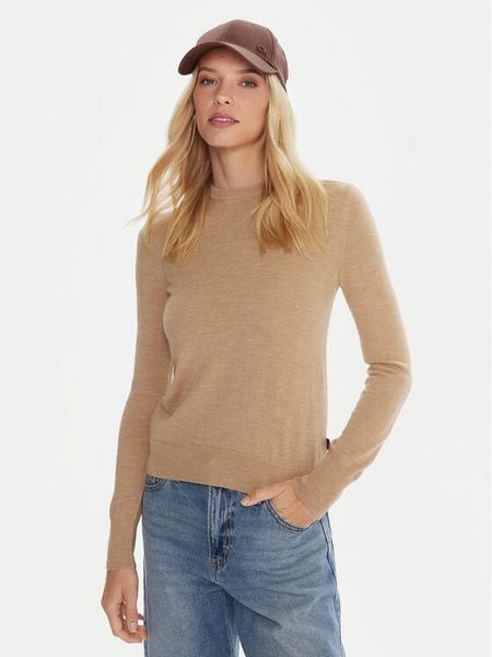 Robe di Kappa Sweter Emmy 64114YW Beżowy Regular Fit. Brązowe swetry nierozpinane damskie Robe di Kappa, s, bez wzorów, z wełny, bez kołnierzyka, bez ramiączek. Za 159.99 zł.