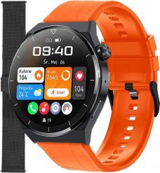 Smartwatch Enter SAT.14.238.144-SET Pomarańczowy. Brązowe zegarki smartwatch Enter, bez wzorów. Za 299.00 zł.