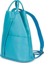 Vera Pelle Vera Pelle włoski Plecak Skórzany damski mały turkusowy T52. Niebieskie plecaki damskie Vera Pelle, bez wzorów. Za 219.99 zł.