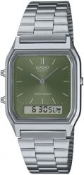 Zegarek męski Casio AQ-230A-3AMQYES srebrny. Szare zegarki męskie Casio, bez wzorów, srebrne. Za 173.34 zł.